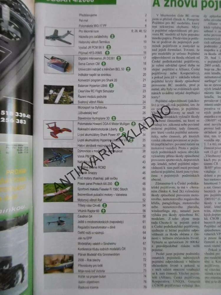 ČASOPIS RC REVUE 4/2006