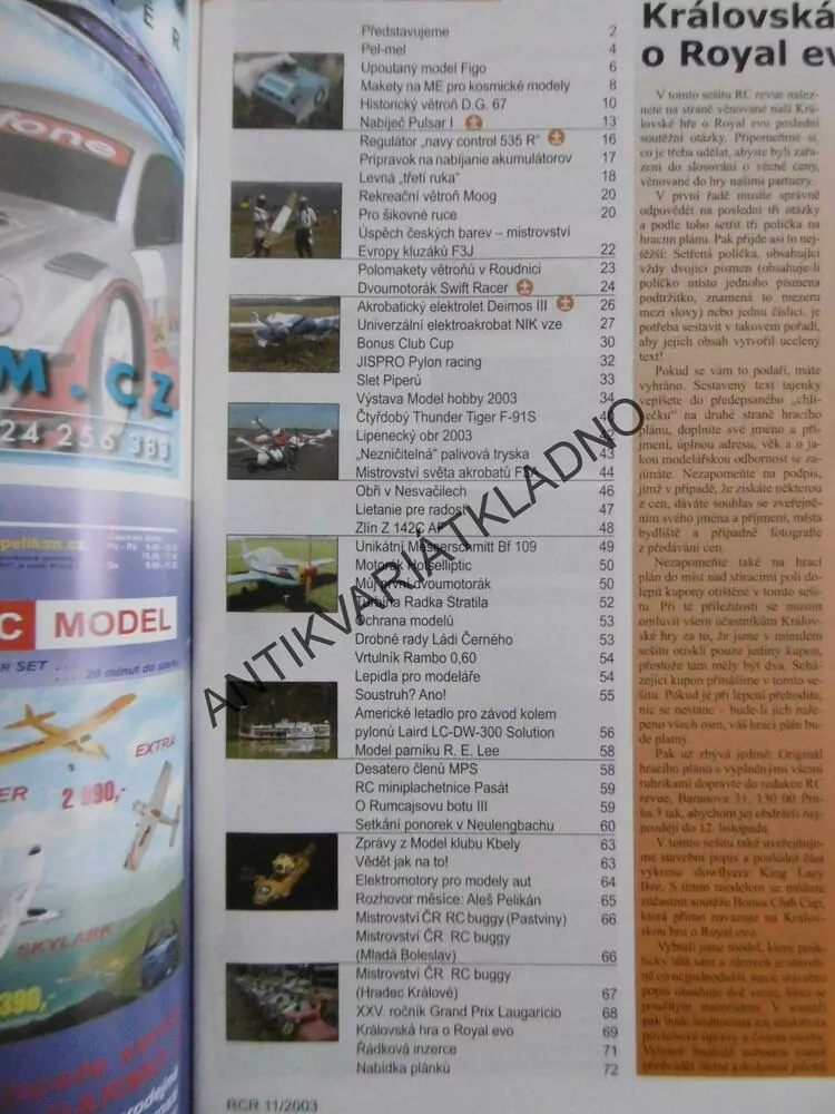 ČASOPIS RC REVUE 11/2003