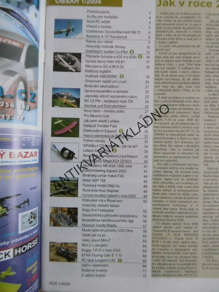 ČASOPIS RC REVUE 1/2004