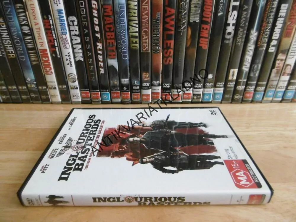 INGLOURIOUS BASTERDS, BRAD PITT, DVD FILM, BEZ DABINGU BEZ ČESKÝCH TITULKŮ