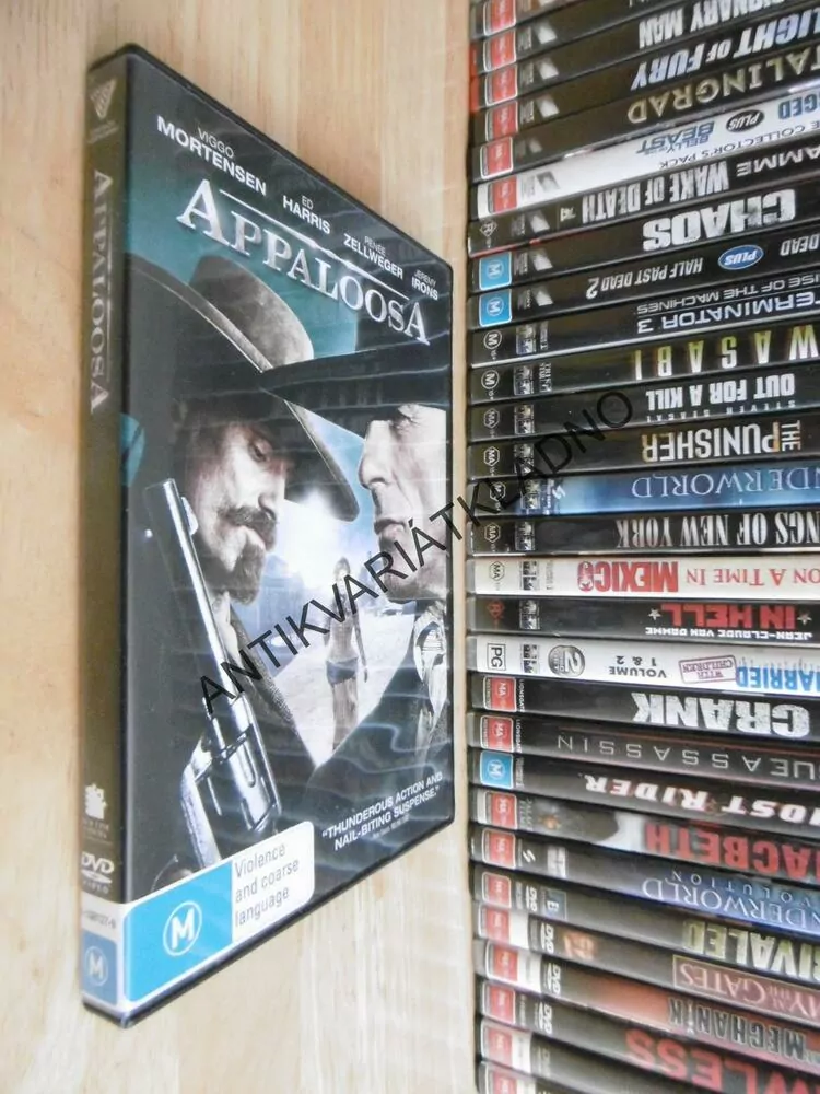 APPALOOSA, ED HARRIS, MORTENSEN, IRONS, ZELLWEGER, DVD FILM, BEZ DABINGU BEZ ČESKÝCH TITULEK