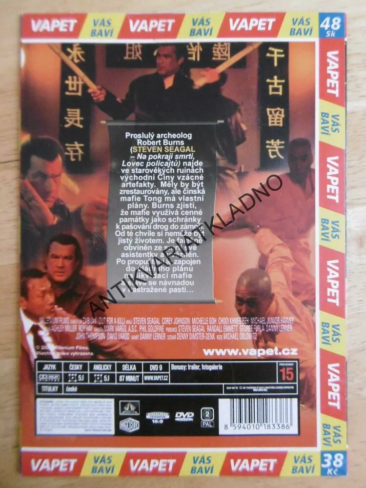 ZABIJÁK, STEVEN SEAGAL, DVD FILM