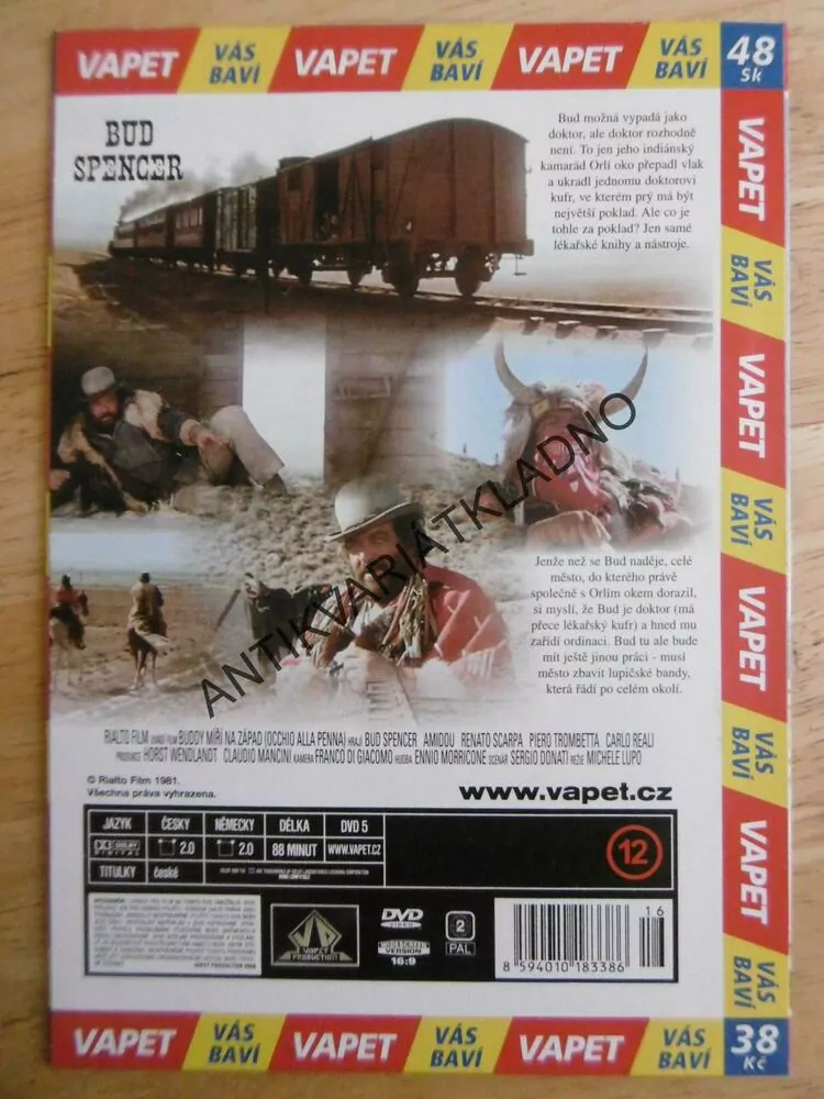 BUDDY MÍŘÍ NA ZÁPAD, BUD SPENCER, DVD FILM
