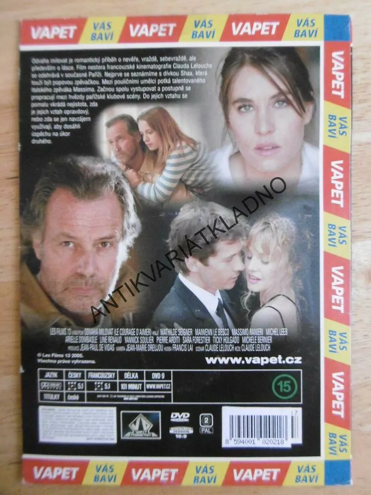 ODVAHA MILOVAT, DVD FILM