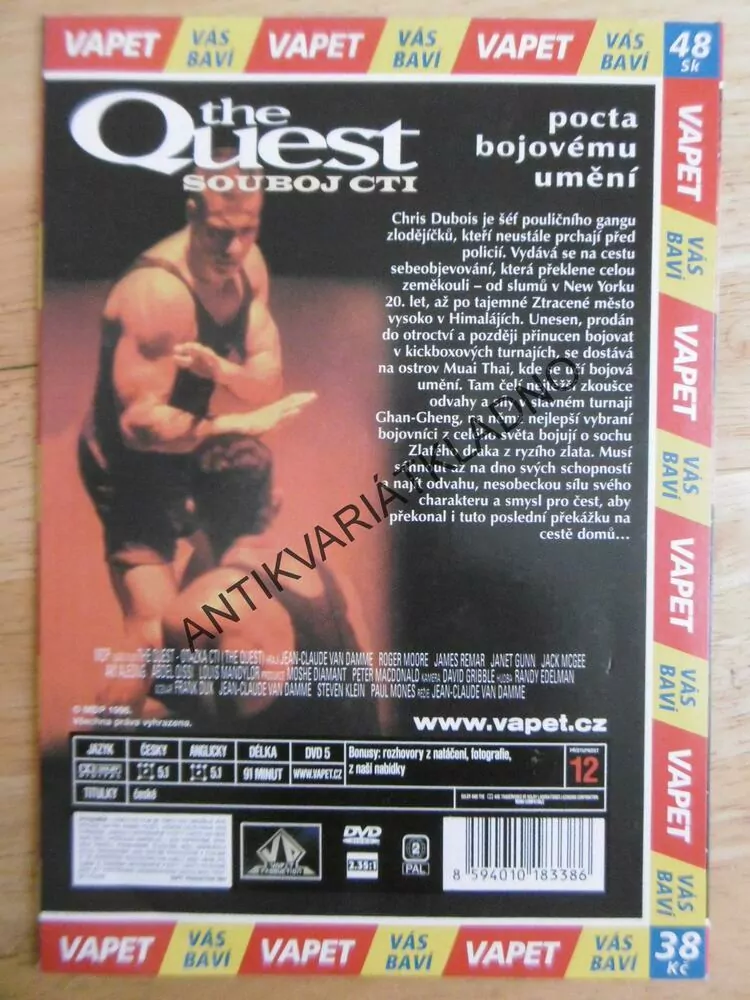 SOUBOJ CTI, JEAN CLAUDE VAN DAMME, DVD FILM