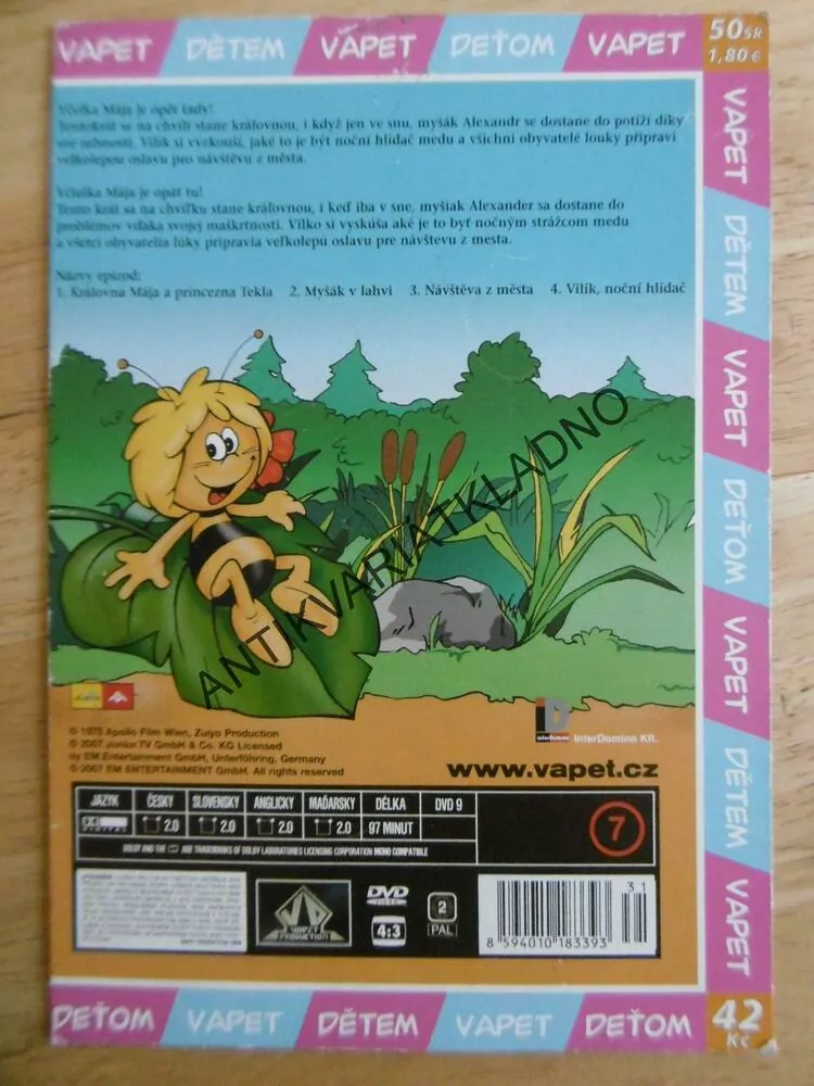 VČELKA MÁJA, NÁVŠTĚVA Z MĚSTA, DVD FILM