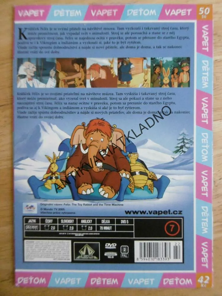 KRÁLÍČEK FELIX A STROJ ČASU, DVD FILM