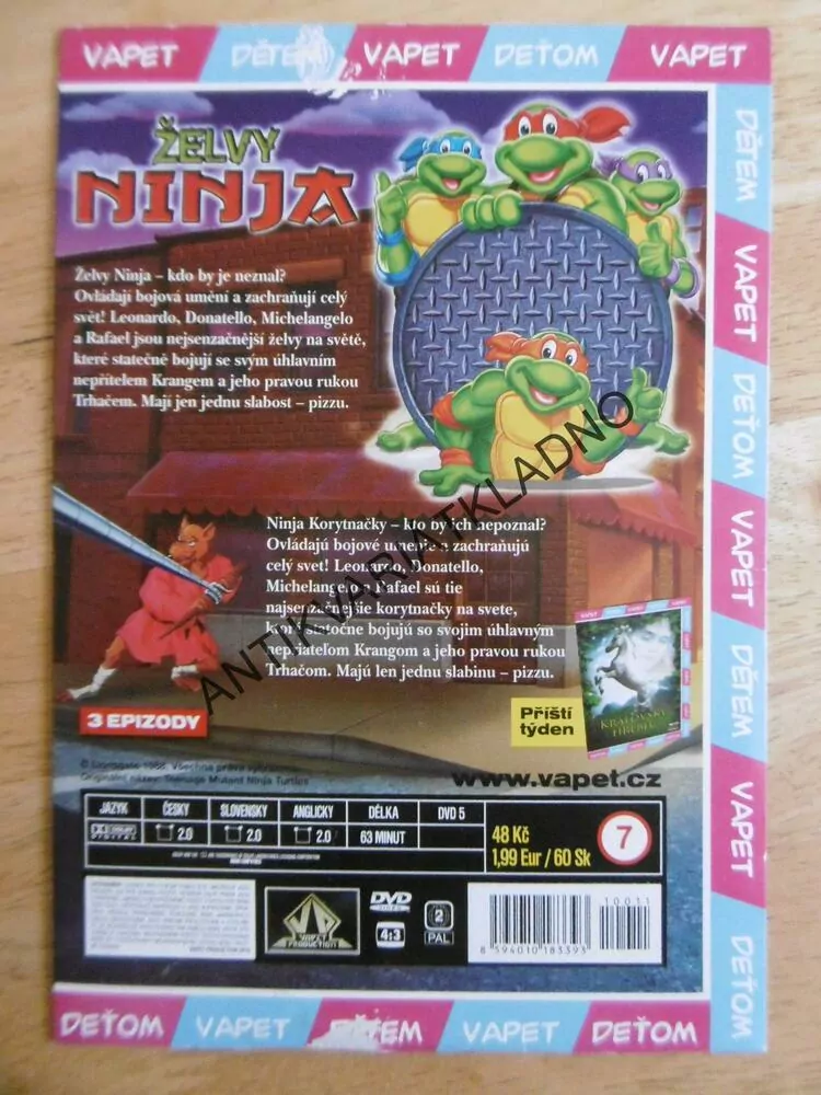 ŽELVY NINJA, DVD FILM