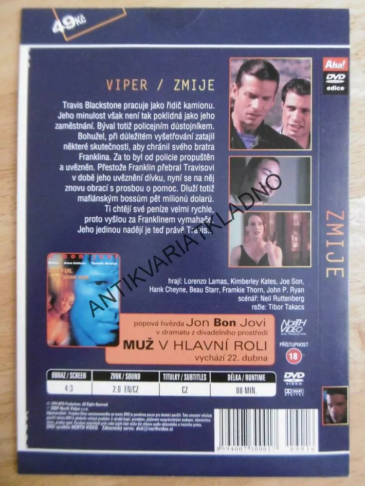 ZMIJE, LORENZO LAMAS, DVD FILM 