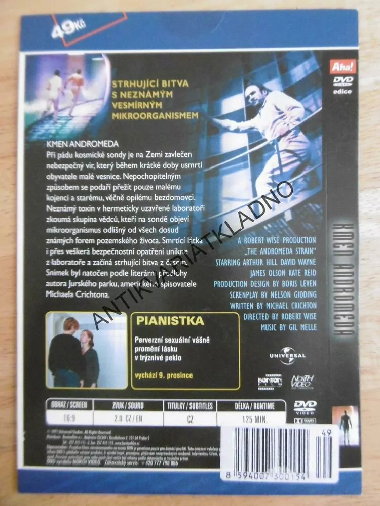KMEN ANDROMEDA, DVD FILM