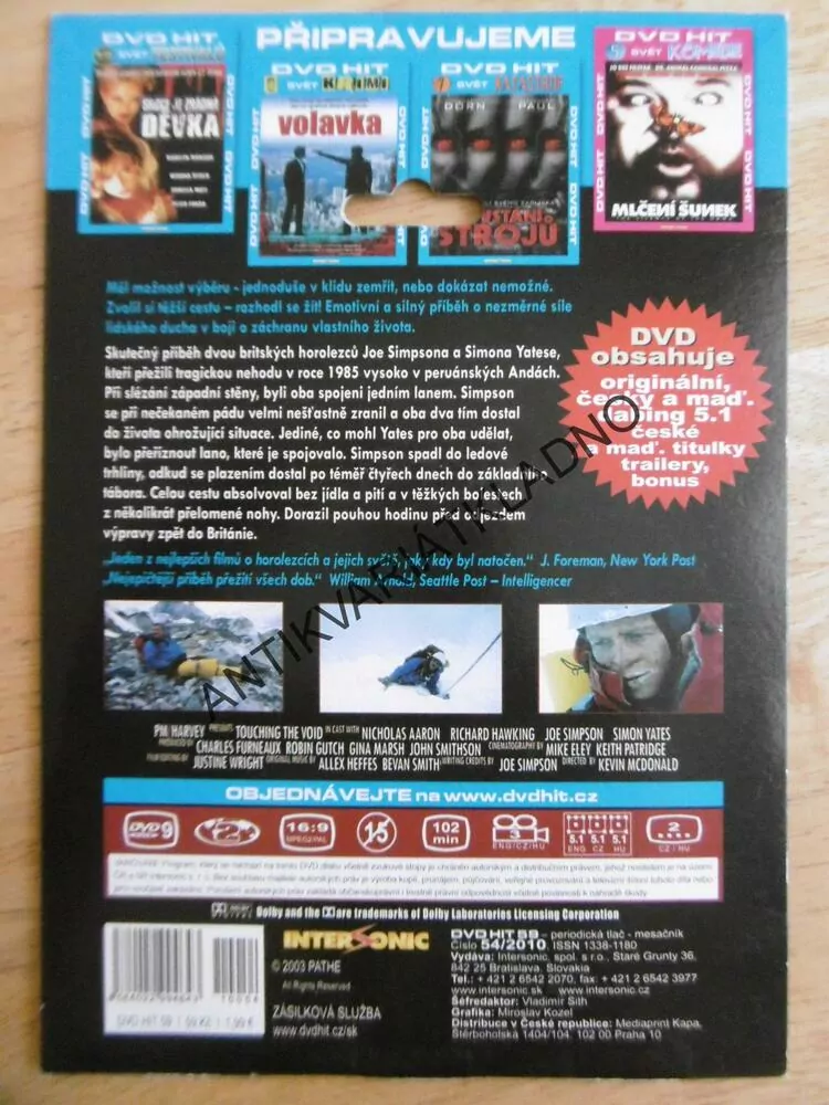 PÁD DO TICHA, DVD FILM