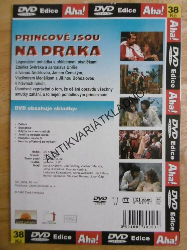 PRINCOVÉ JSOU NA DRAKA,  DVD FILM