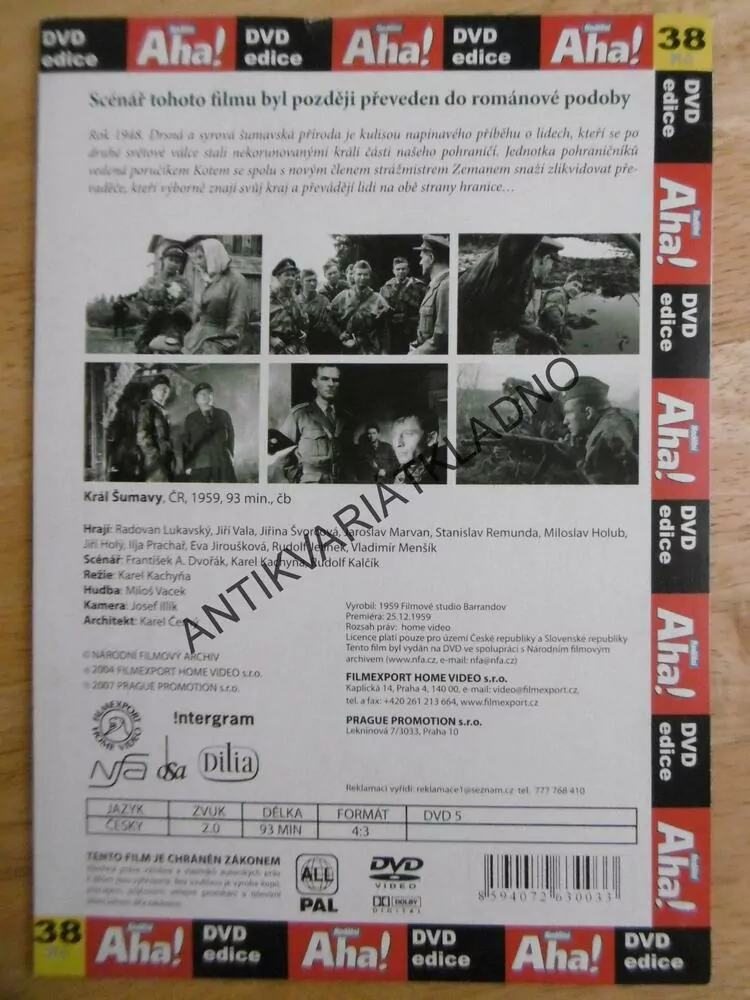 KRÁL ŠUMAVY, DVD FILM 
