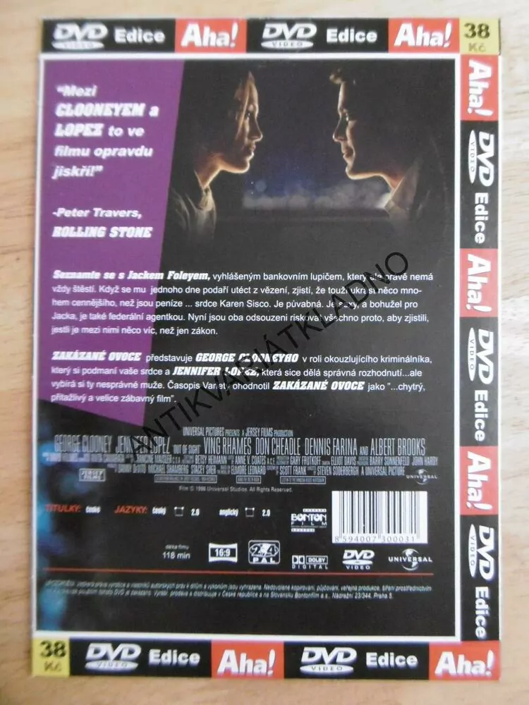 ZAKÁZANÉ OVOCE, GEORGE CLOONEY, JENNIFER LOPEZ,  FILM 