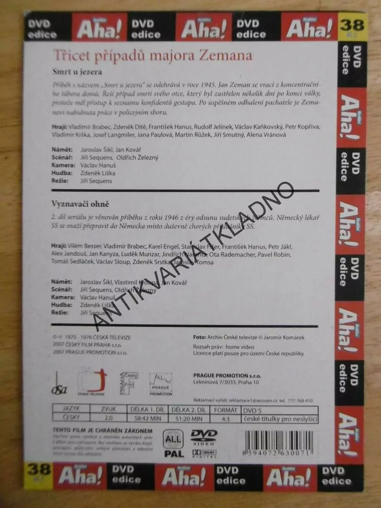 TŘICET PŘÍPADŮ MAJORA ZEMANA, STUDNA, DÍL Č.1-2, DVD FILM
