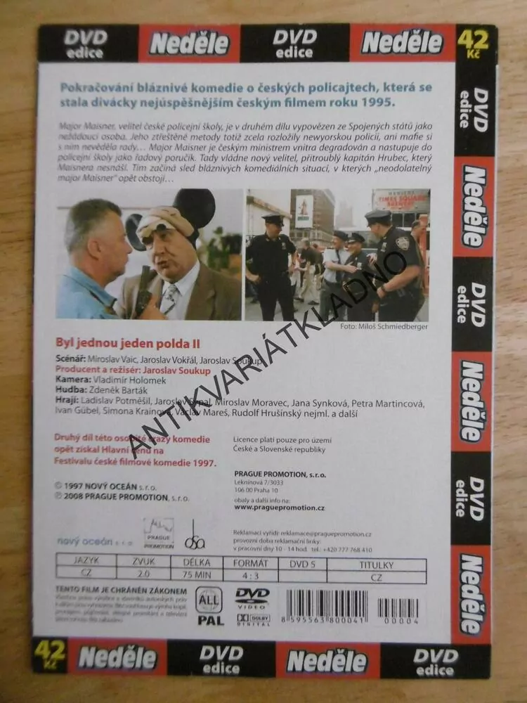 BYL JEDNOU JEDEN POLDA 2. , DVD FILM
