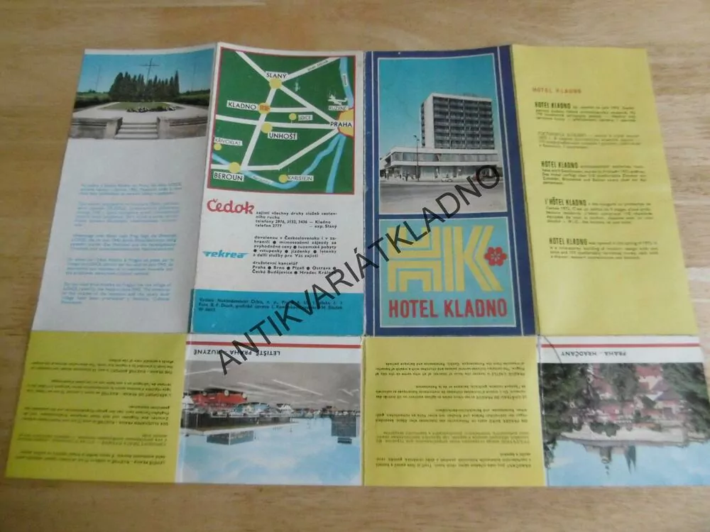 HOTEL KLADNO, STARÁ REKLAMNÍ BROŽURKA, LETÁČEK