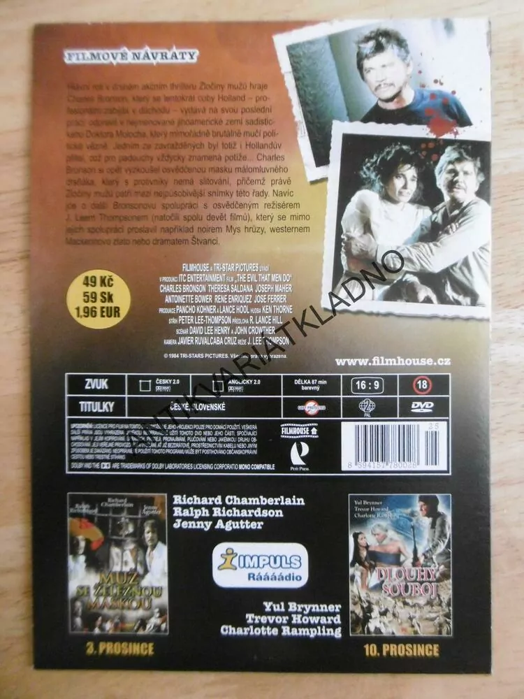 ZLOČINY MUŽŮ, DVD FILM 