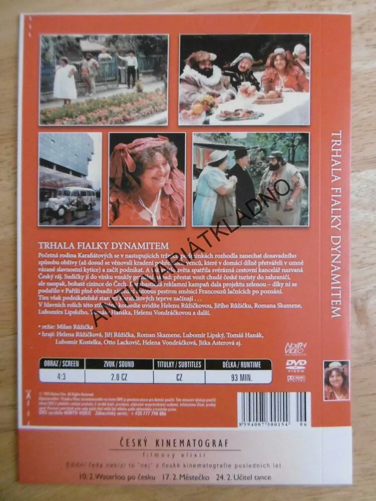 TRHALA FIALKY DYNAMITEM, DVD FILM 