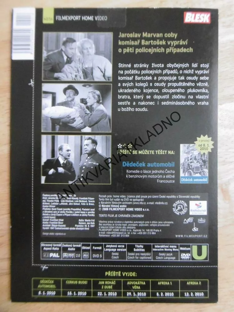 ČAPKOVY POVÍDKY, DVD FILM 
