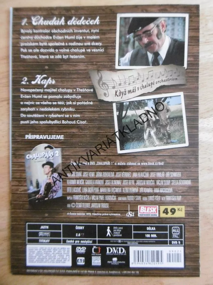 CHALUPÁŘI, 1., DVD FILM SERIÁL