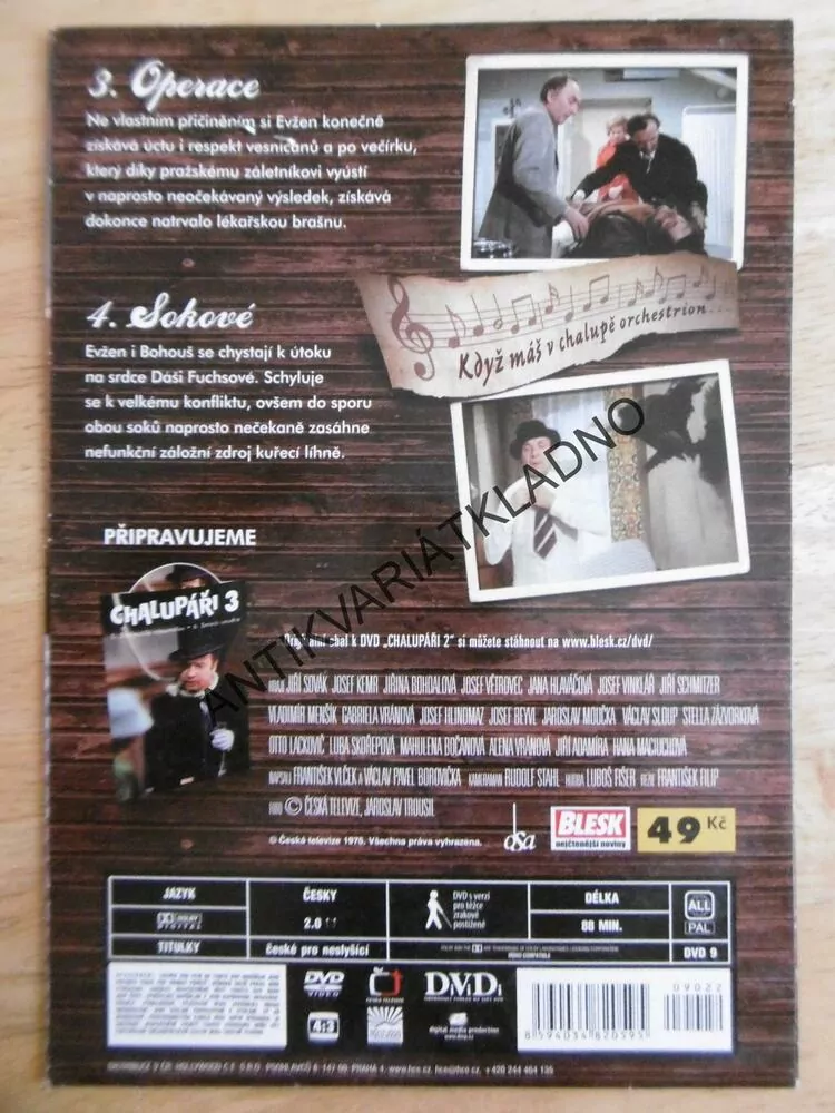 CHALUPÁŘI, 2., DVD FILM SERIÁL