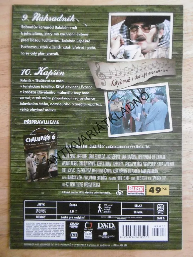 CHALUPÁŘI, 5., DVD FILM SERIÁL