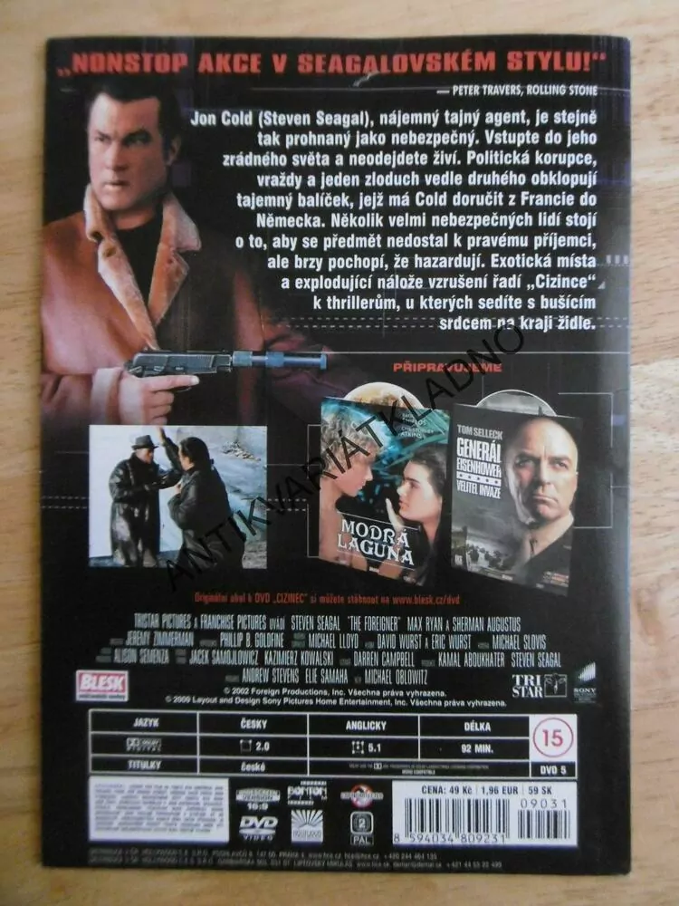 CIZINEC, STEVEN SEAGAL, DVD FILM 