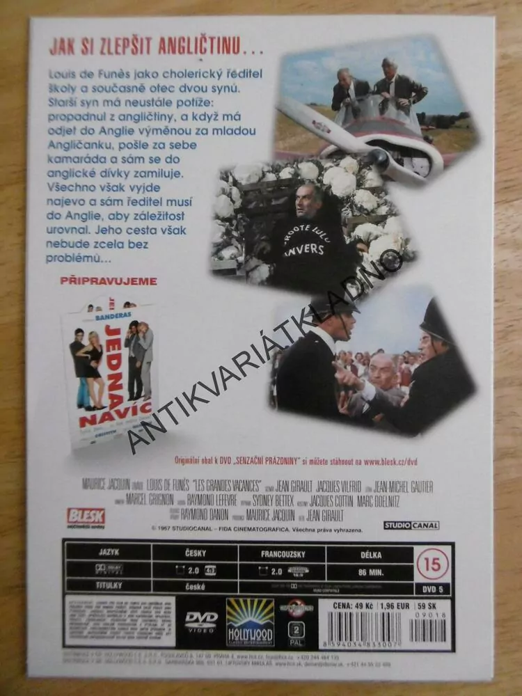 SENZAČNÍ PRÁZDNINY, DVD FILM 