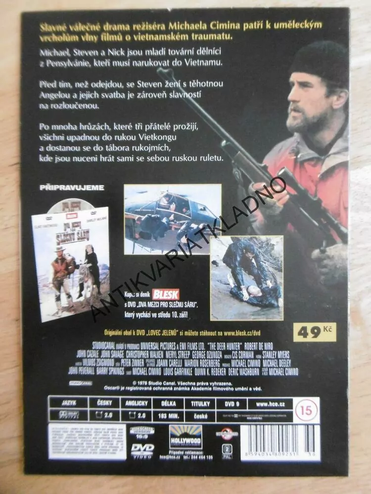 LOVEC JELENŮ, DVD FILM