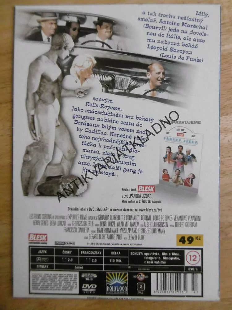SMOLAŘ, LOUIS DE FUNES, DVD FILM