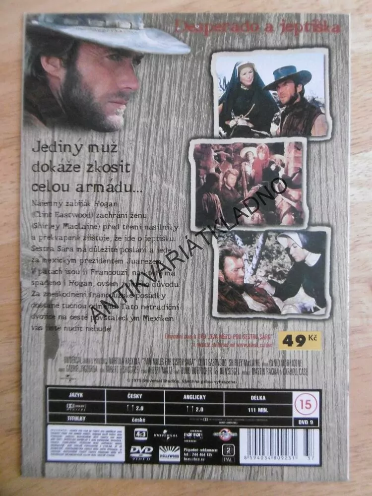 DVA MEZCI PRO SESTRU SÁRU, DVD FILM