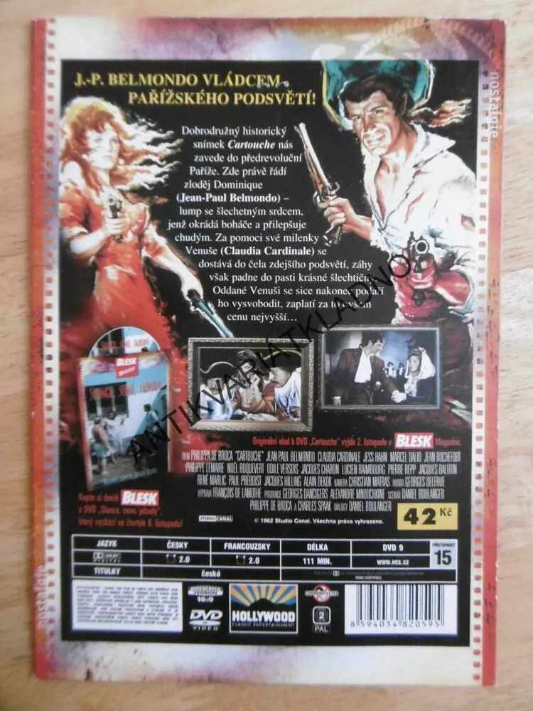 CARTOUCHE, JEAN-PAUL BELMONDO, CLAUDIA CARDINALE, DVD FILM