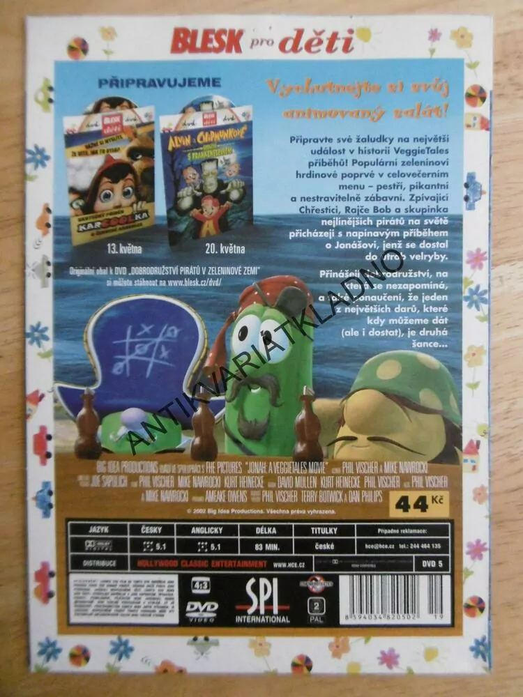 DOBRODRUŽSTVÍ PIRÁTŮ V ZELENINOVÉ ZEMI, DVD FILM