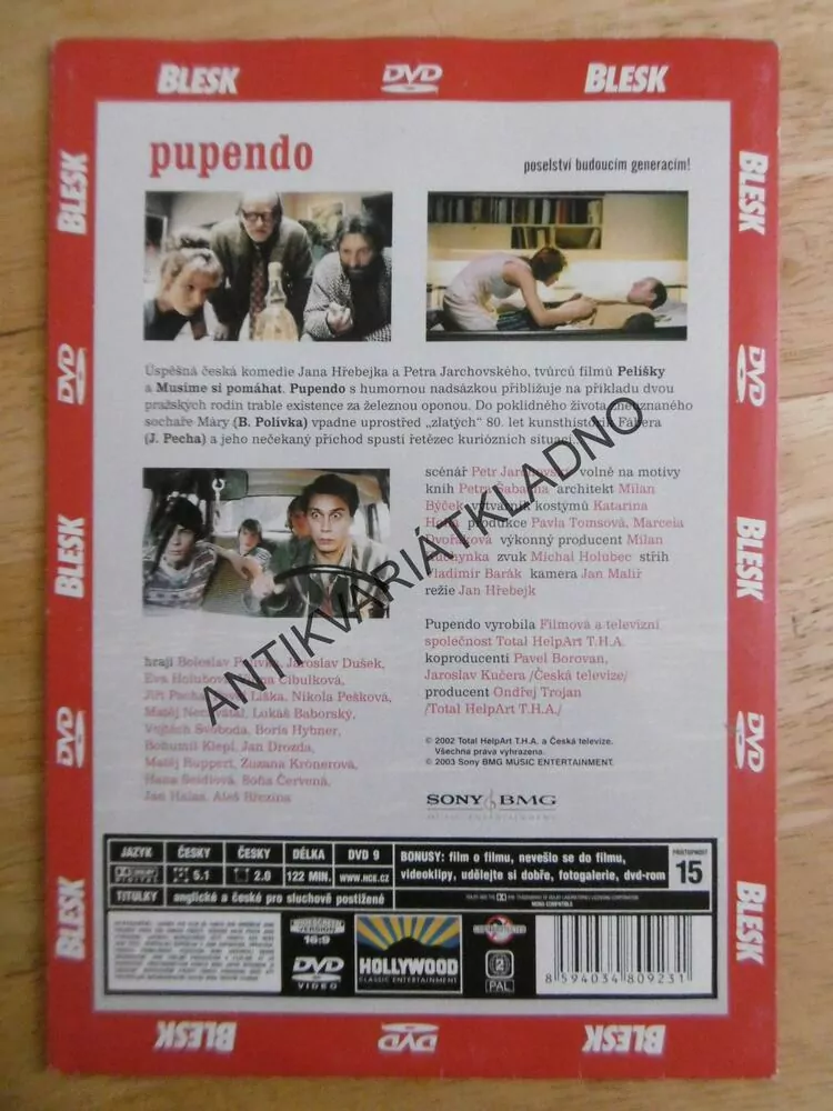 PUPENDO, HŘEBEJK, DVD FILM