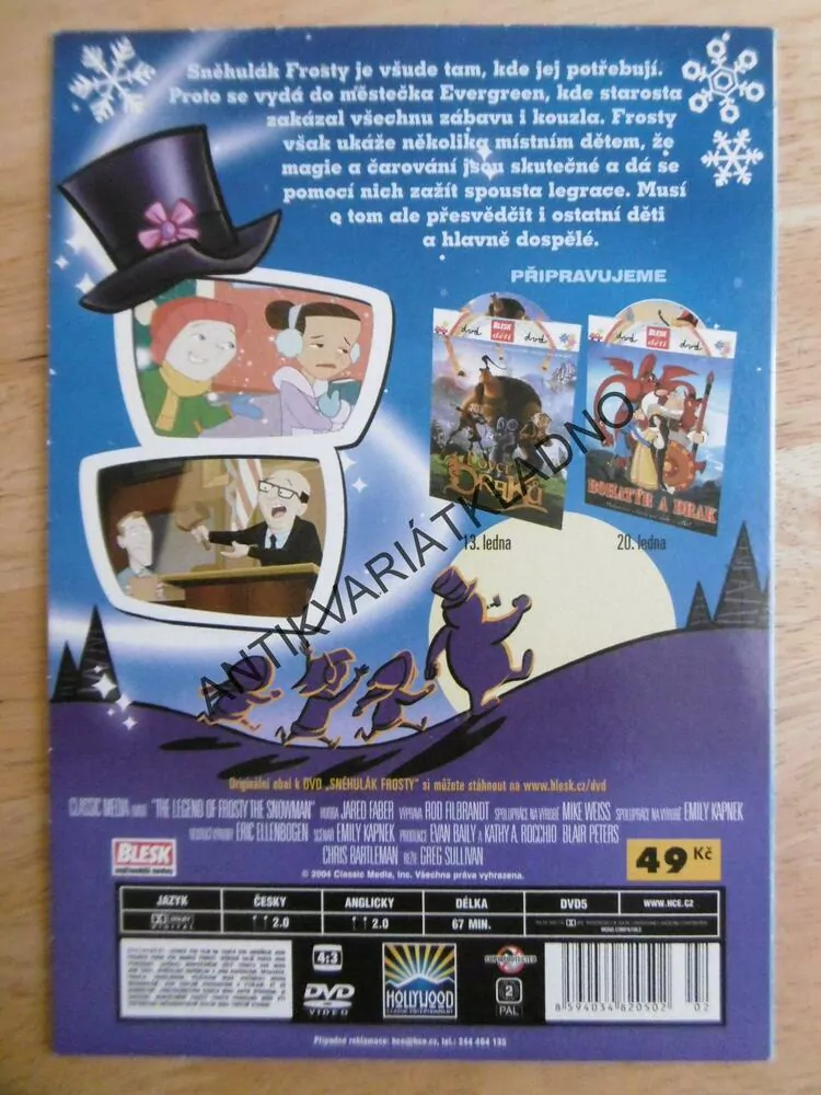SNĚHULÁK FROSTY, DVD FILM 