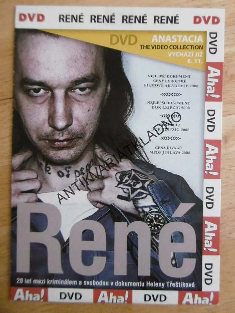 RENÉ, 20 LET MEZI KRIMINÁLEM A SVOBODOU, TŘEŠTÍKOVÁ, DVD FILM DOKUMENT
