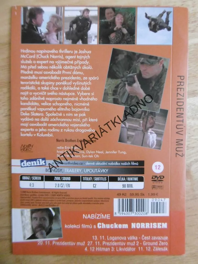 PREZIDENTŮV MUŽ, DVD FILM 