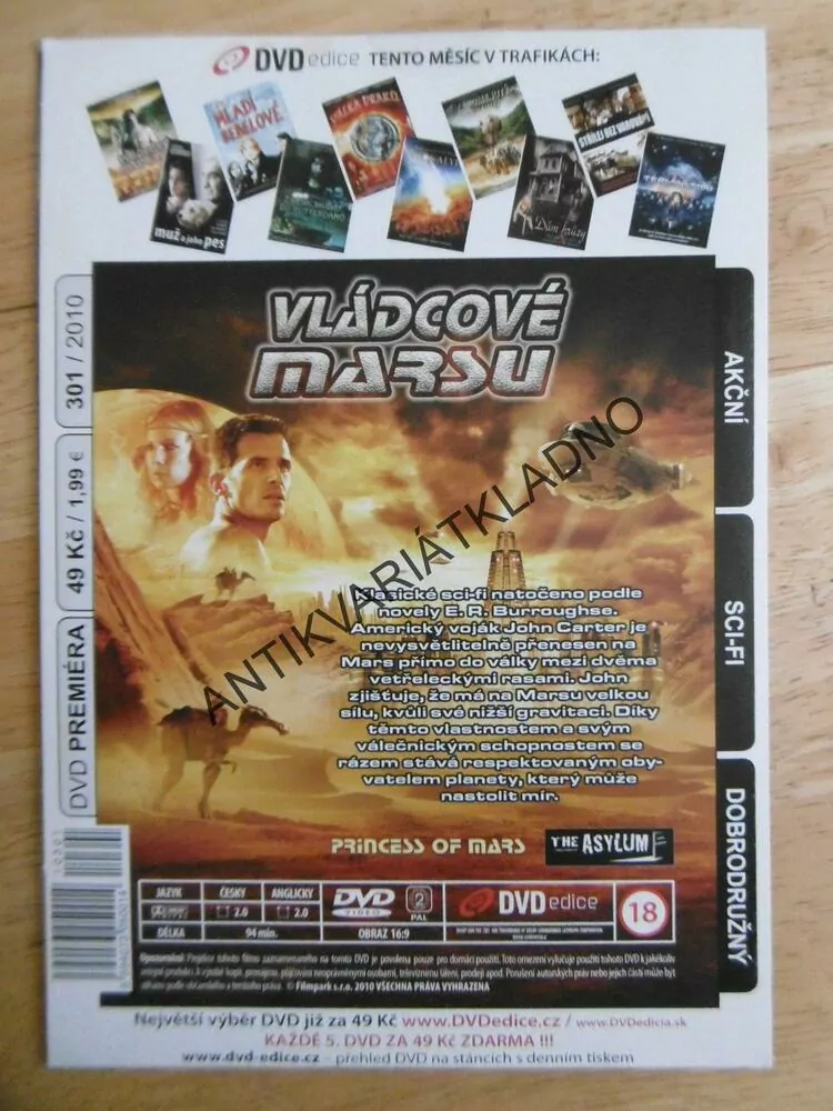 VLÁDCOVÉ MARSU, DVD FILM 