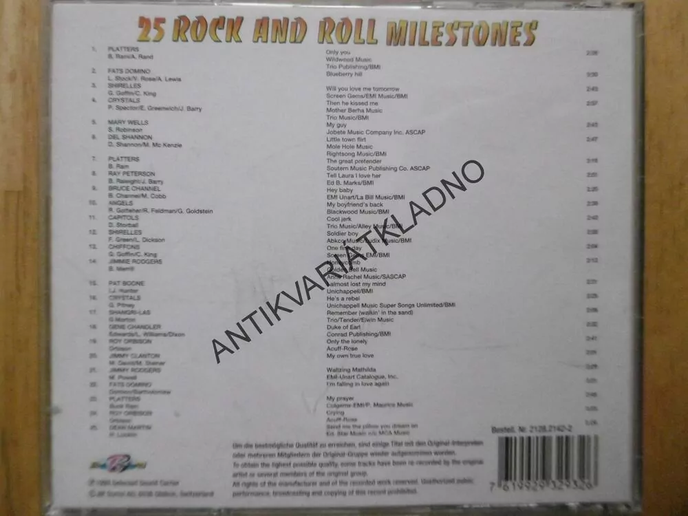 25 ROCK AND ROLL, MILESTONES 5., CD