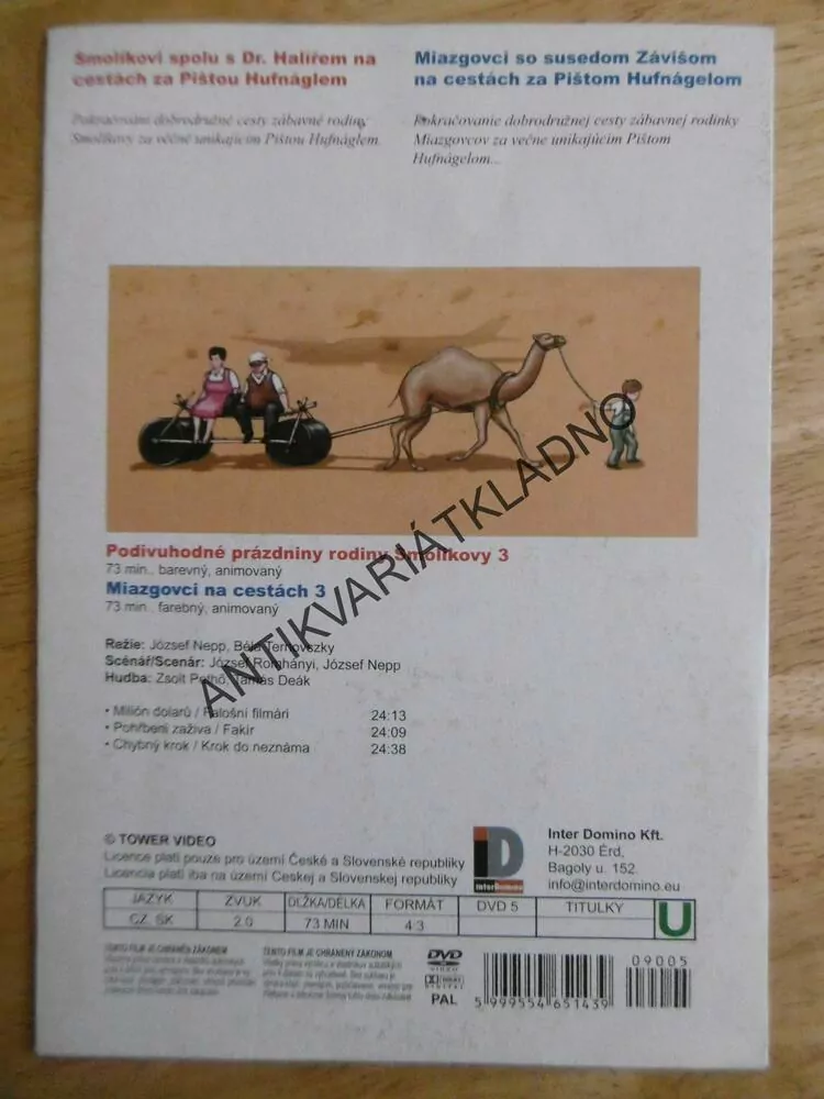 PODIVUHODNÉ PRÁZDNINY RODINY SMOLÍKOVY, 3., DVD FILM