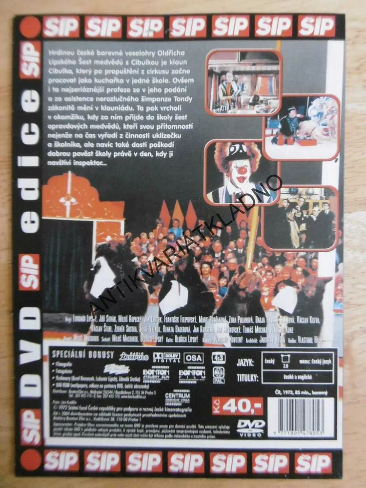 ŠEST MEDVĚDŮ S CIBULKOU, DVD FILM 