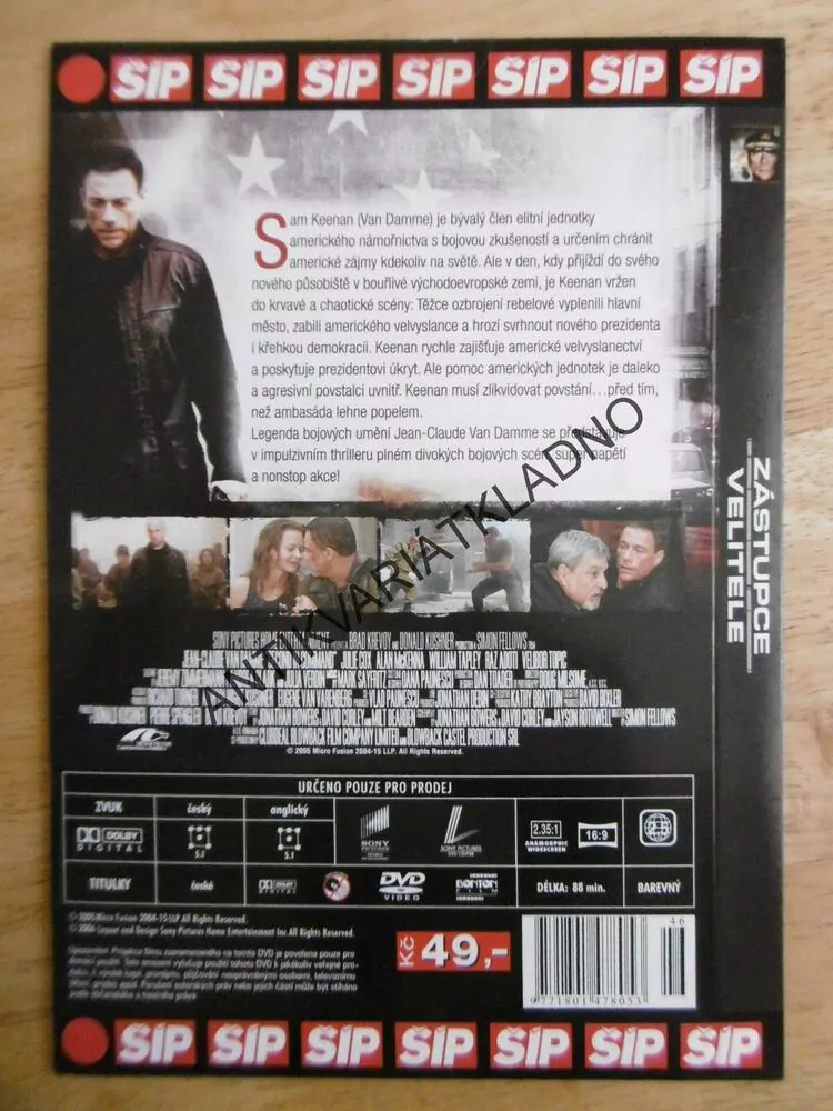 ZÁSTUPCE VELITELE, DVD FILM