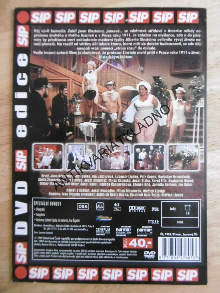 ZABIL JSEM EINSTEINA, PÁNOVÉ, SOVÁK, DVD FILM