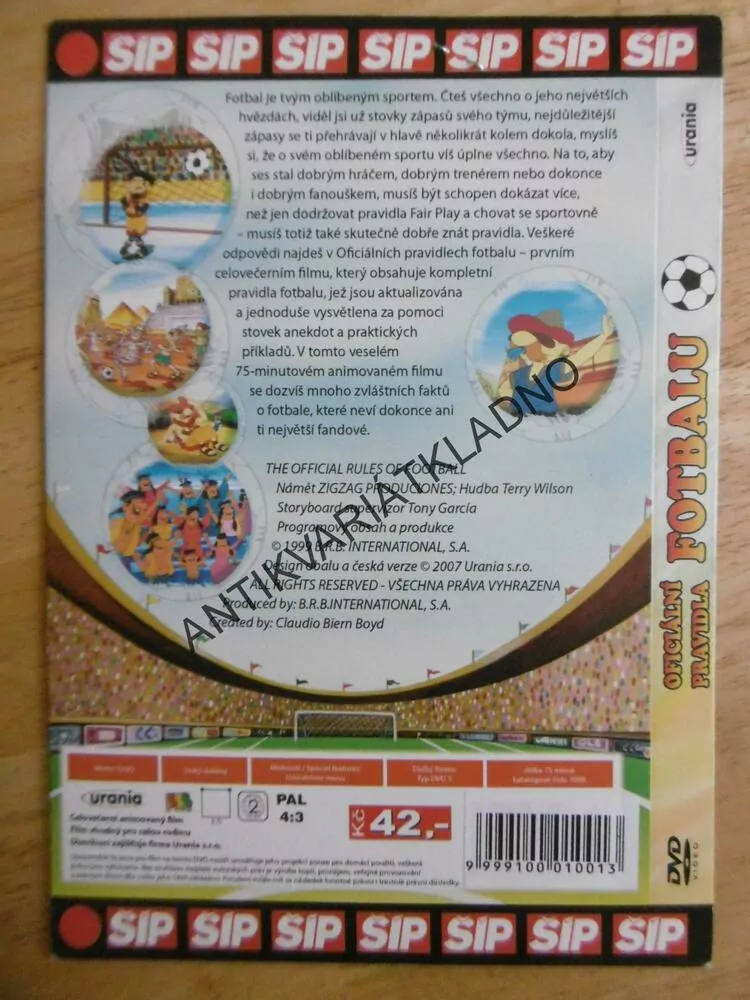 OFICIÁLNÍ PRAVIDLA FOTBALU, DVD FILM 