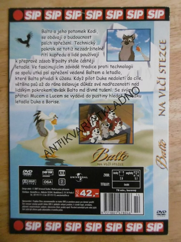 BALTO NA VLČÍ STEZCE, DVD FILM 