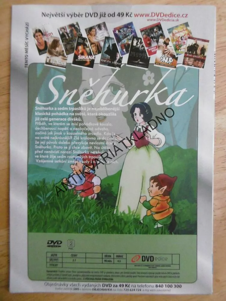 SNĚHURKA, DVD FILM 