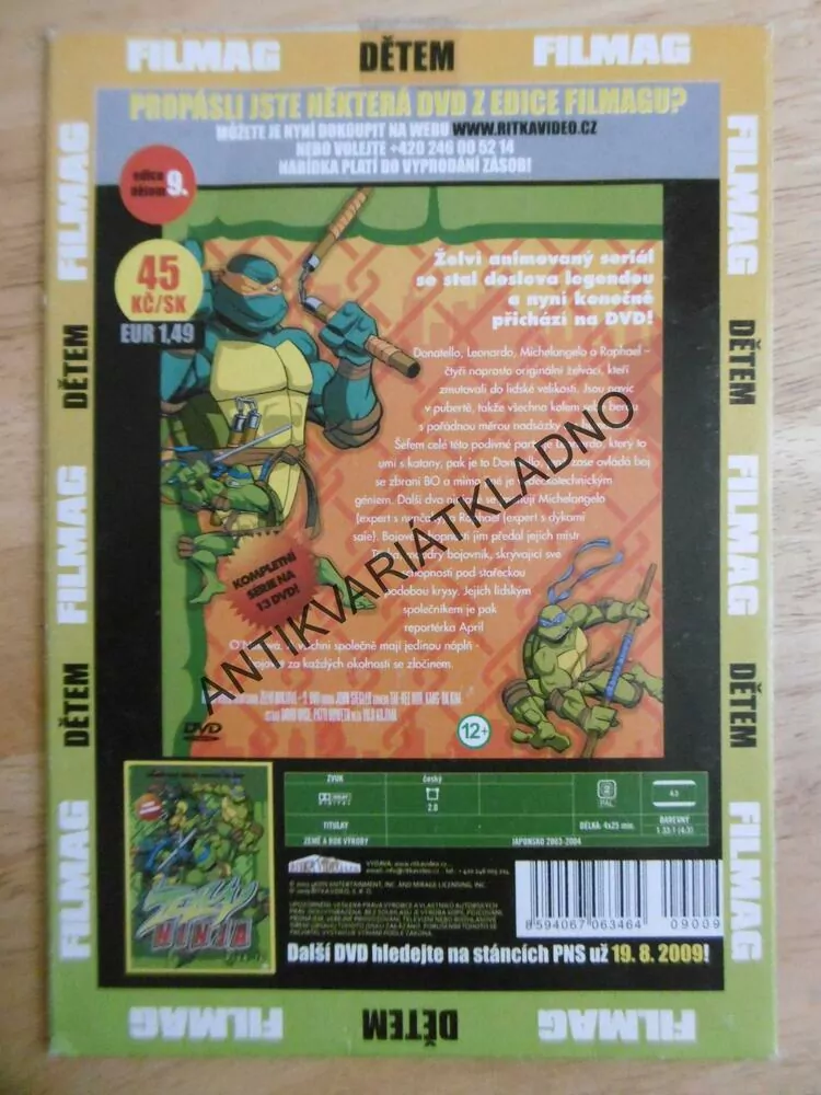 ŽELVY NINJA, 9., DVD FILM 
