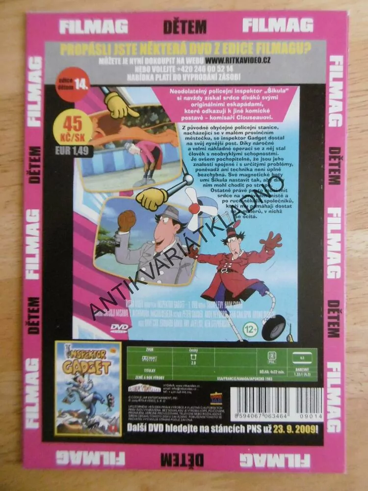 INSPEKTOR GADGET, 1., DVD FILM POHÁDKA