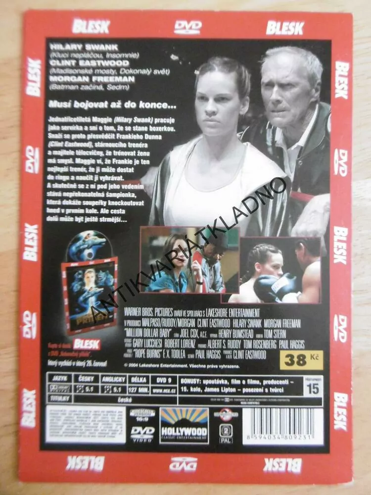 MILLION DOLLAR BABY, CLINT EASTWOOD, DVD FILM